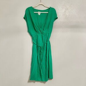 Maternity Tie-Waist Midi Dress